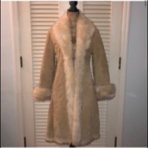 Marvin Richards Suede and Faux Fur Long coat